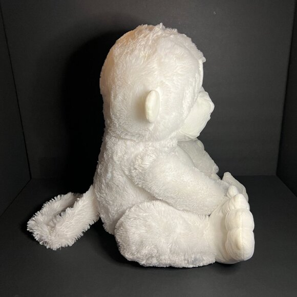 Nanco Hangable Large White Gorilla Plush Stuffed Animal Toy w/ Velcro Hands 17" - Picture 7 of 7